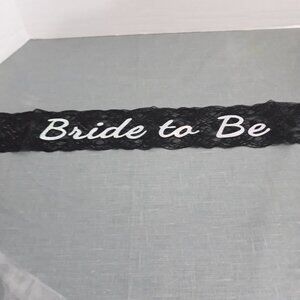 Bride To Be Black Lace Sash